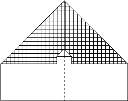   Figure 10 - Fold Tip Of Point Up Over Two Notched Flaps