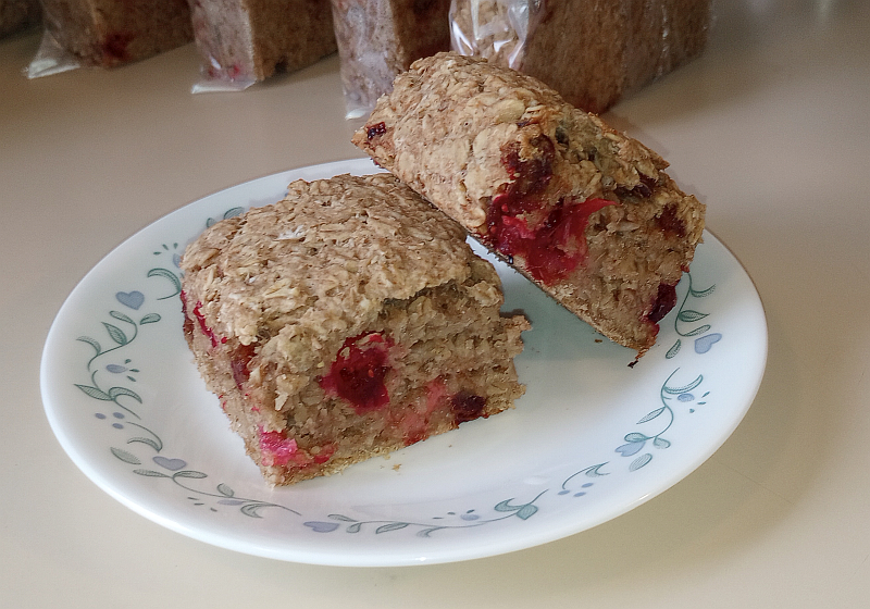 Photo: two oatcakes ready to serve